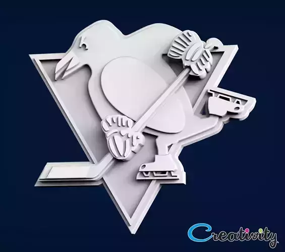 Pittsburgh Penguins 3d logo and 3D pendant 3D print model