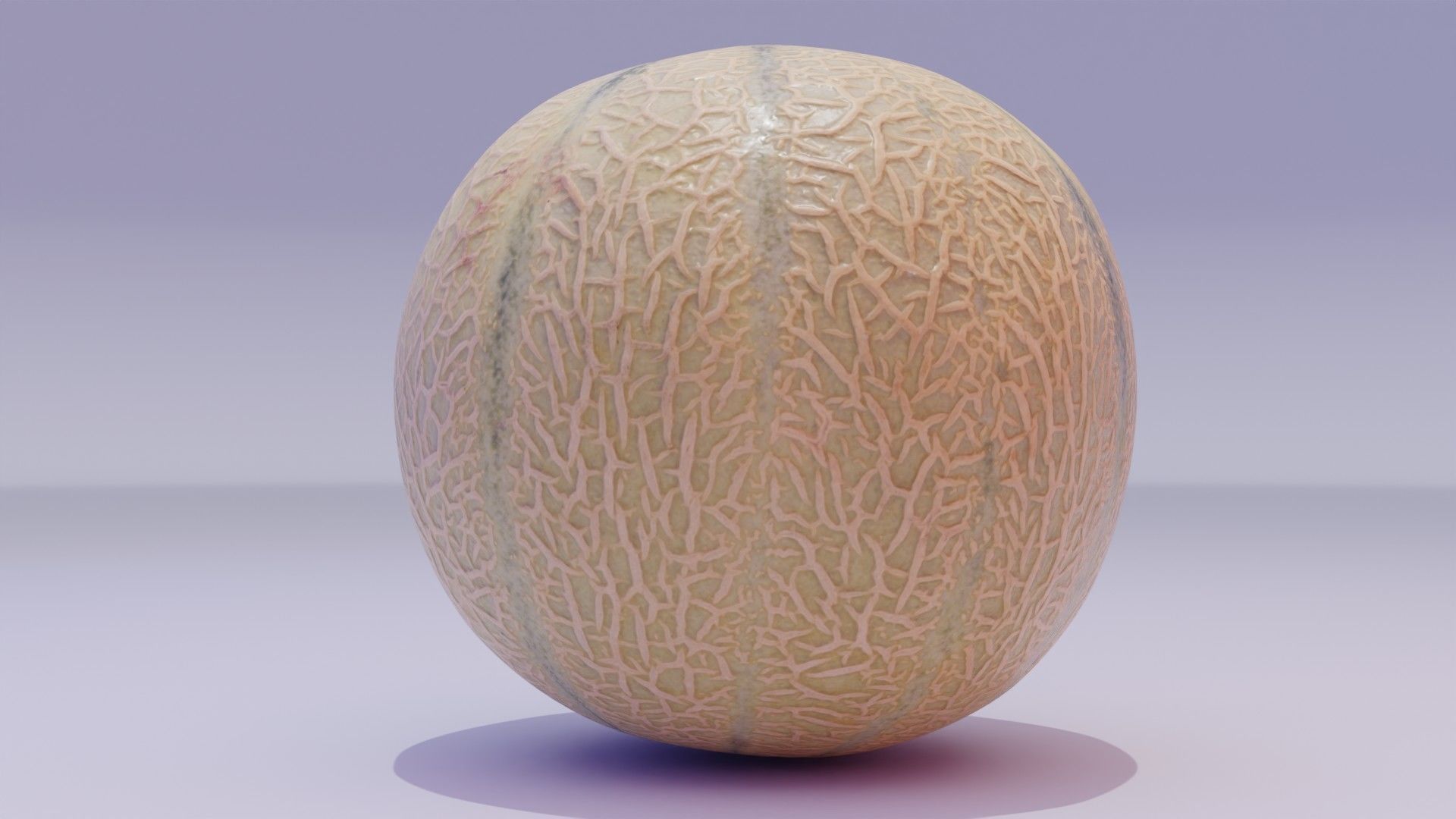 Melon Low-poly 3D model_2