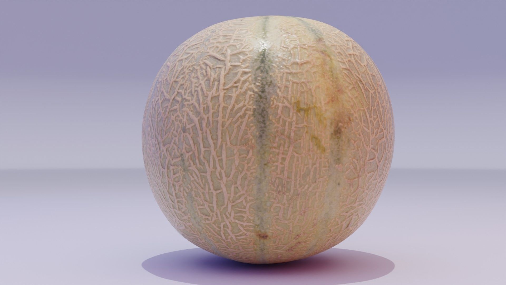 Melon Low-poly 3D model_1