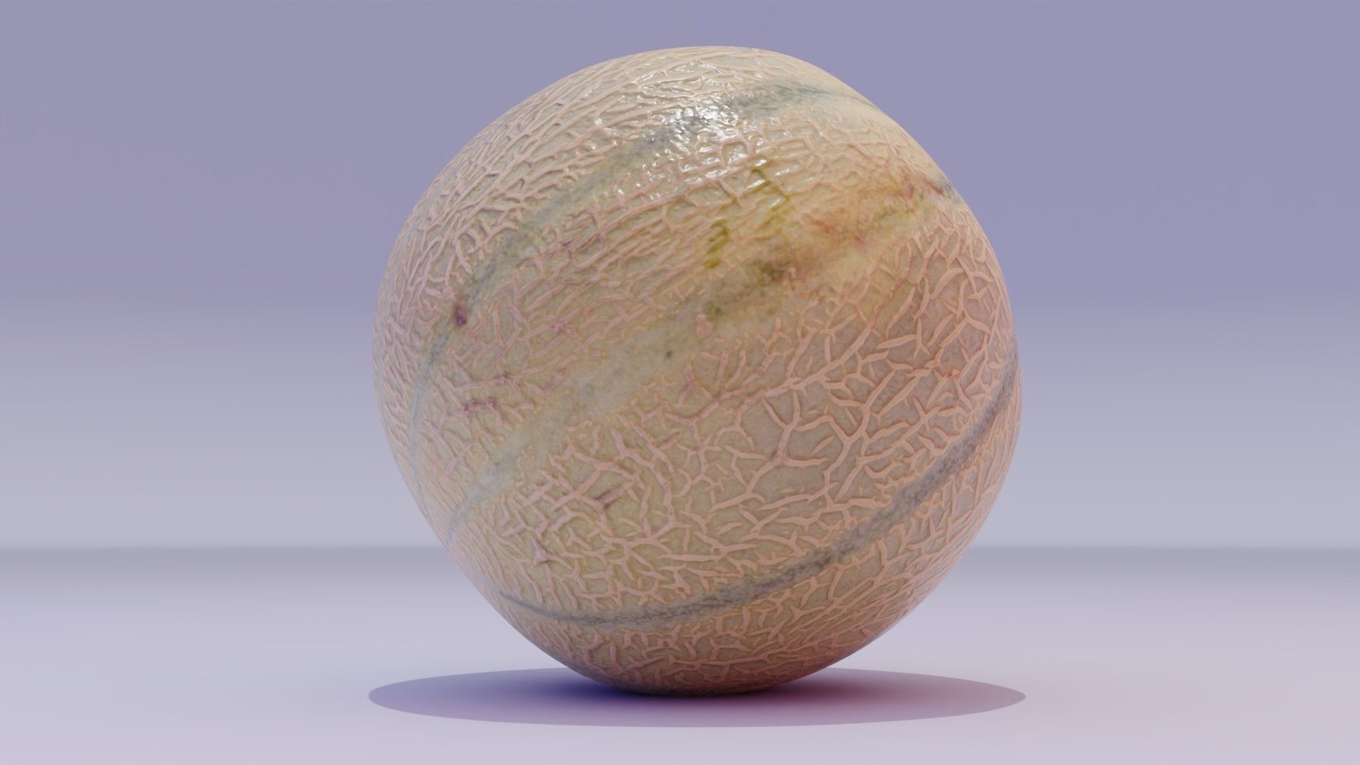 Melon Low-poly 3D model_3