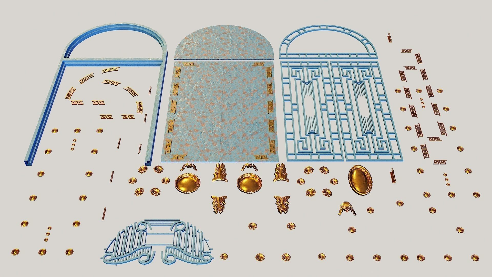 Door  Gates 01 3D model_12