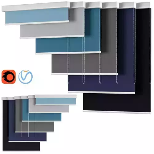 Roller Blind 57 Swift Direct Blinds Oslo Blue and Grey