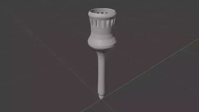 A Simple Torch Low-poly 3D model