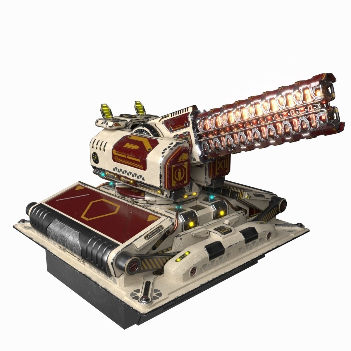 Imperial Medium Railgun 3D model animated CGTrader