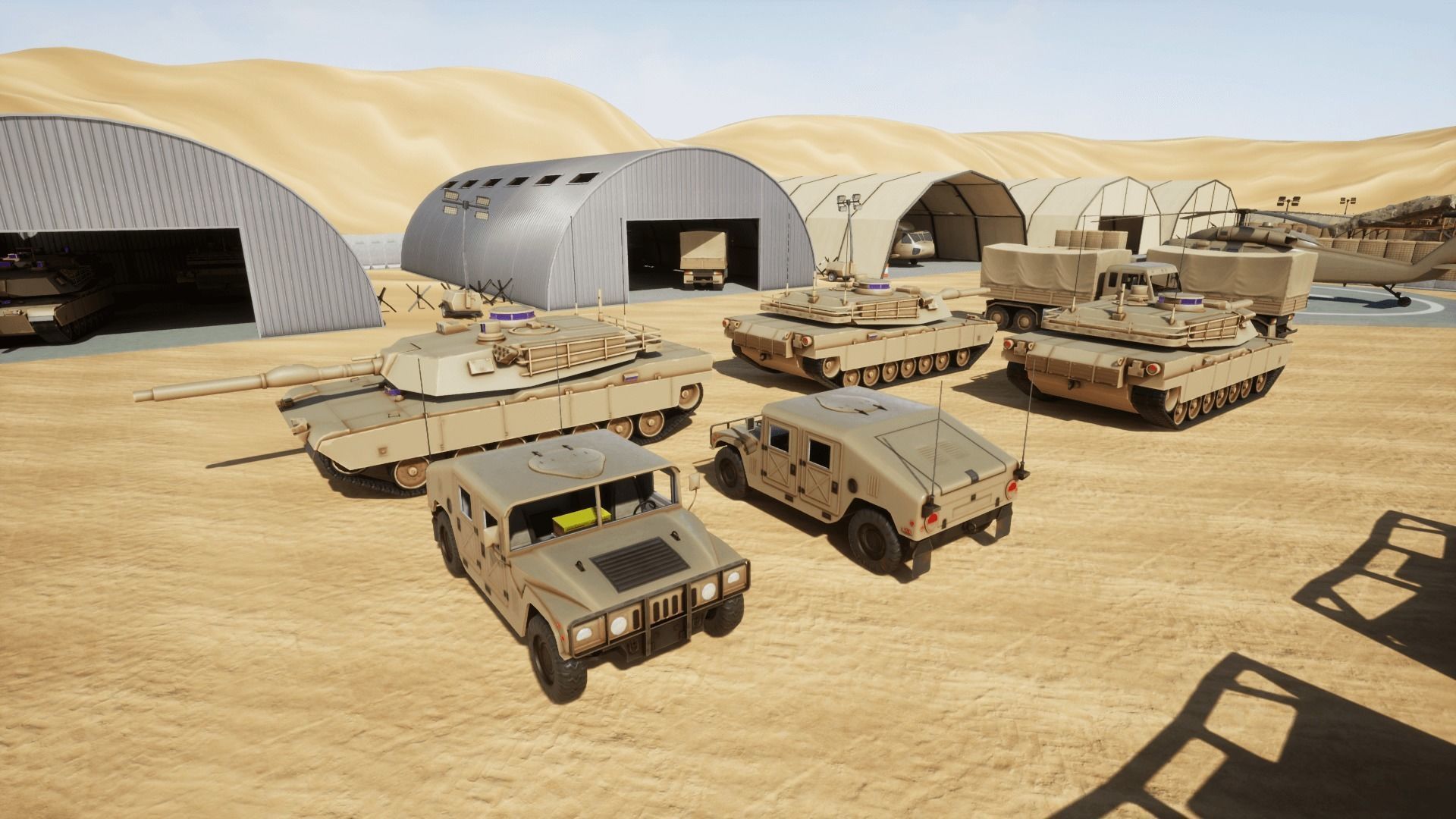 Military Base Stylized Environment Low-poly 3D model_14