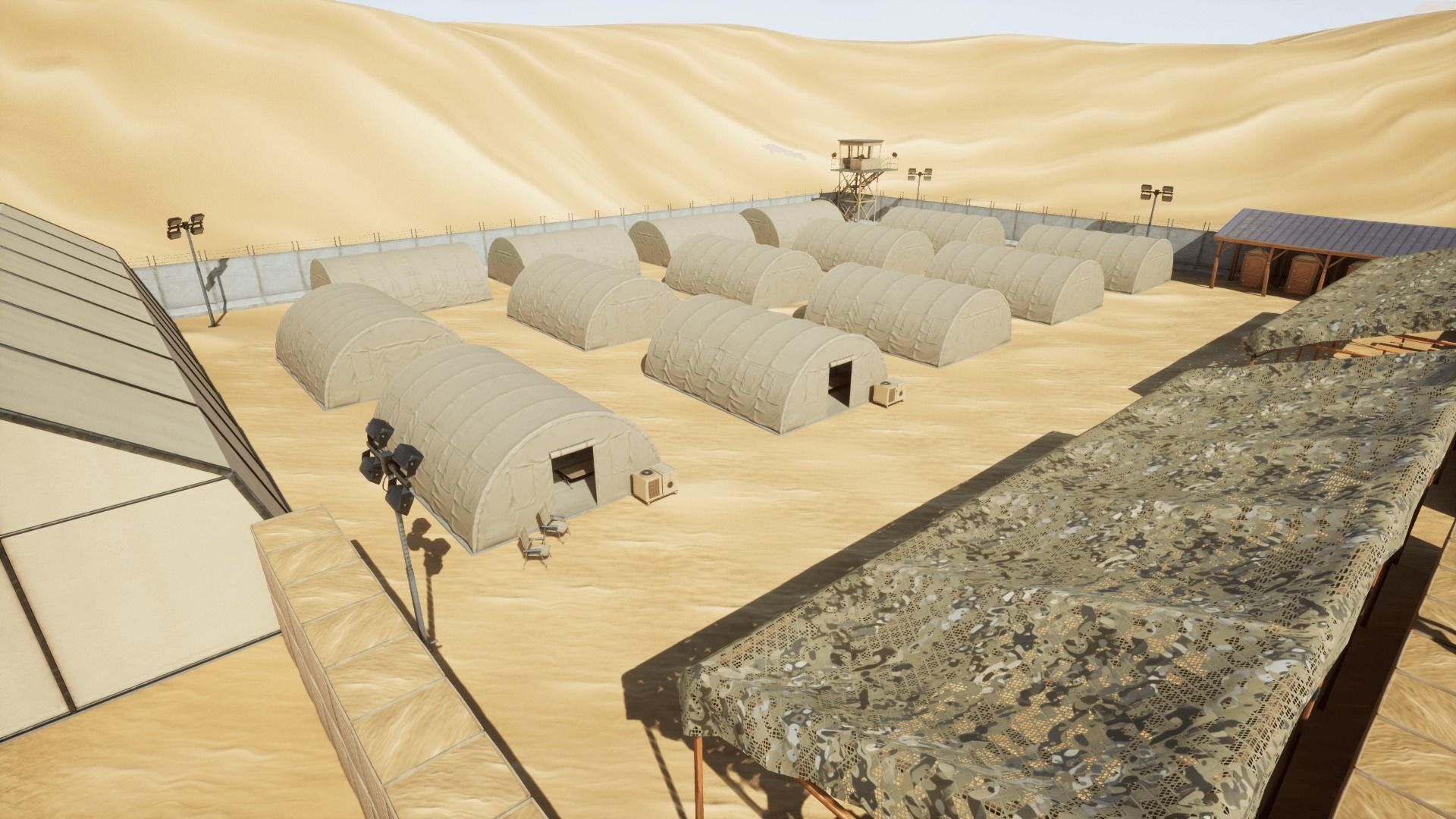 Military Base Stylized Environment Low-poly 3D model_25