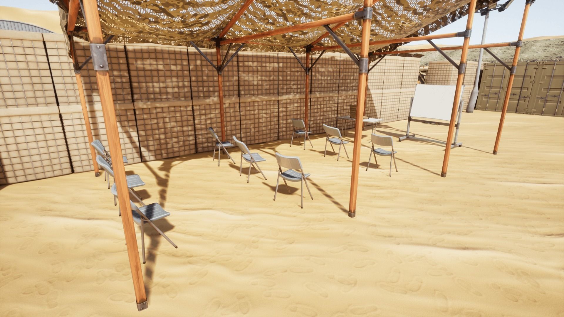 Military Base Stylized Environment Low-poly 3D model_24