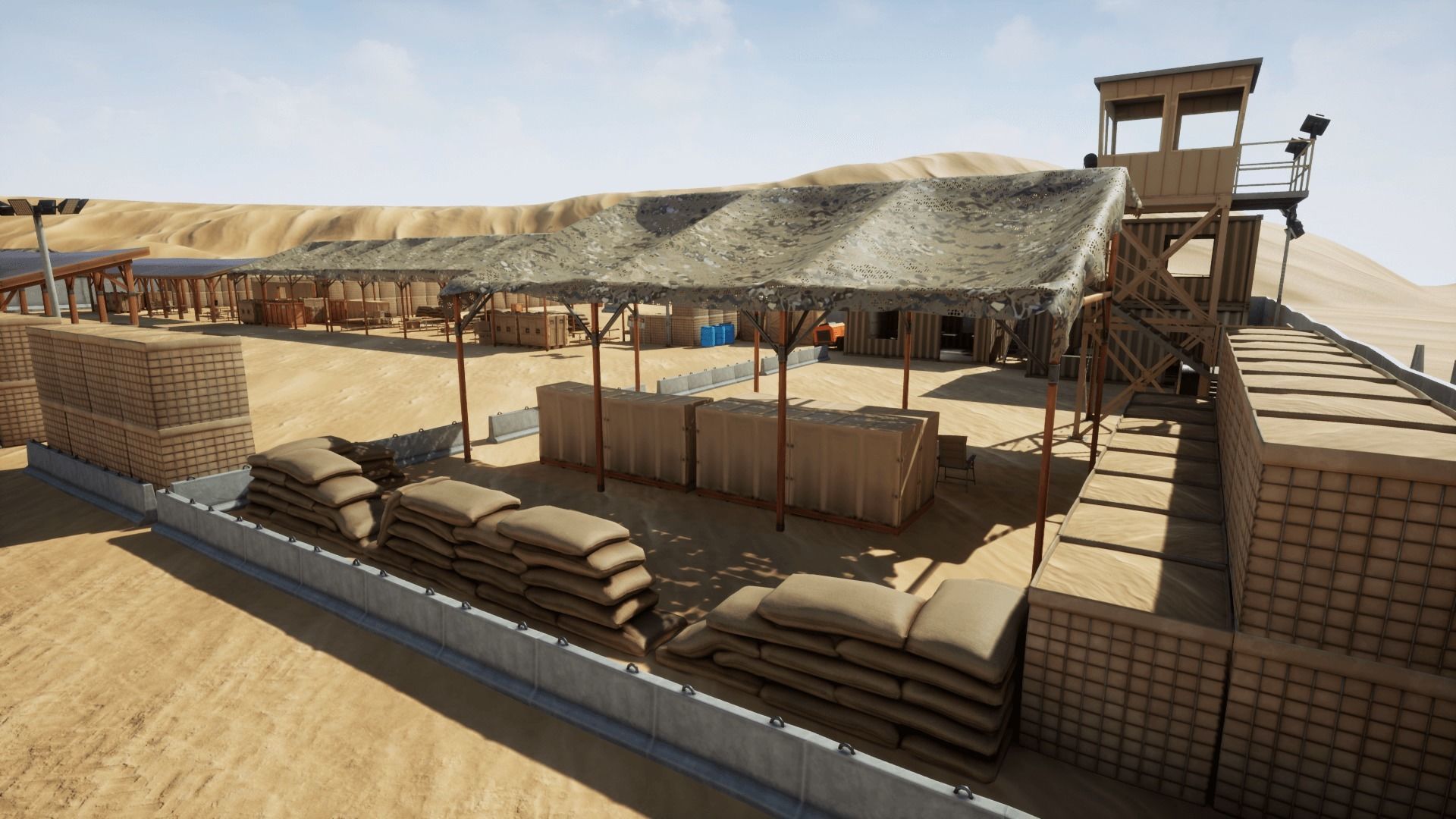 Military Base Stylized Environment Low-poly 3D model_21