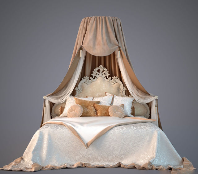 Classic Bed Collection Vol 01 15 Items  3D model_10