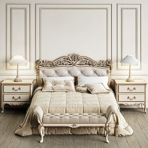 Classic Bed Collection Vol 01 15 Items  3D model 2