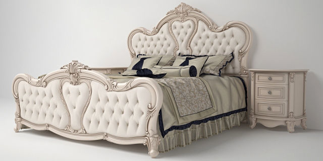 Classic Bed Collection Vol 01 15 Items  3D model_5