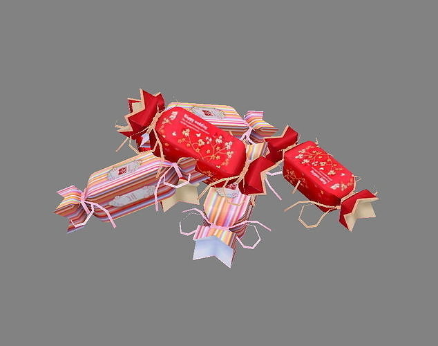 Cartoon Wedding Candy Low-poly 3D model