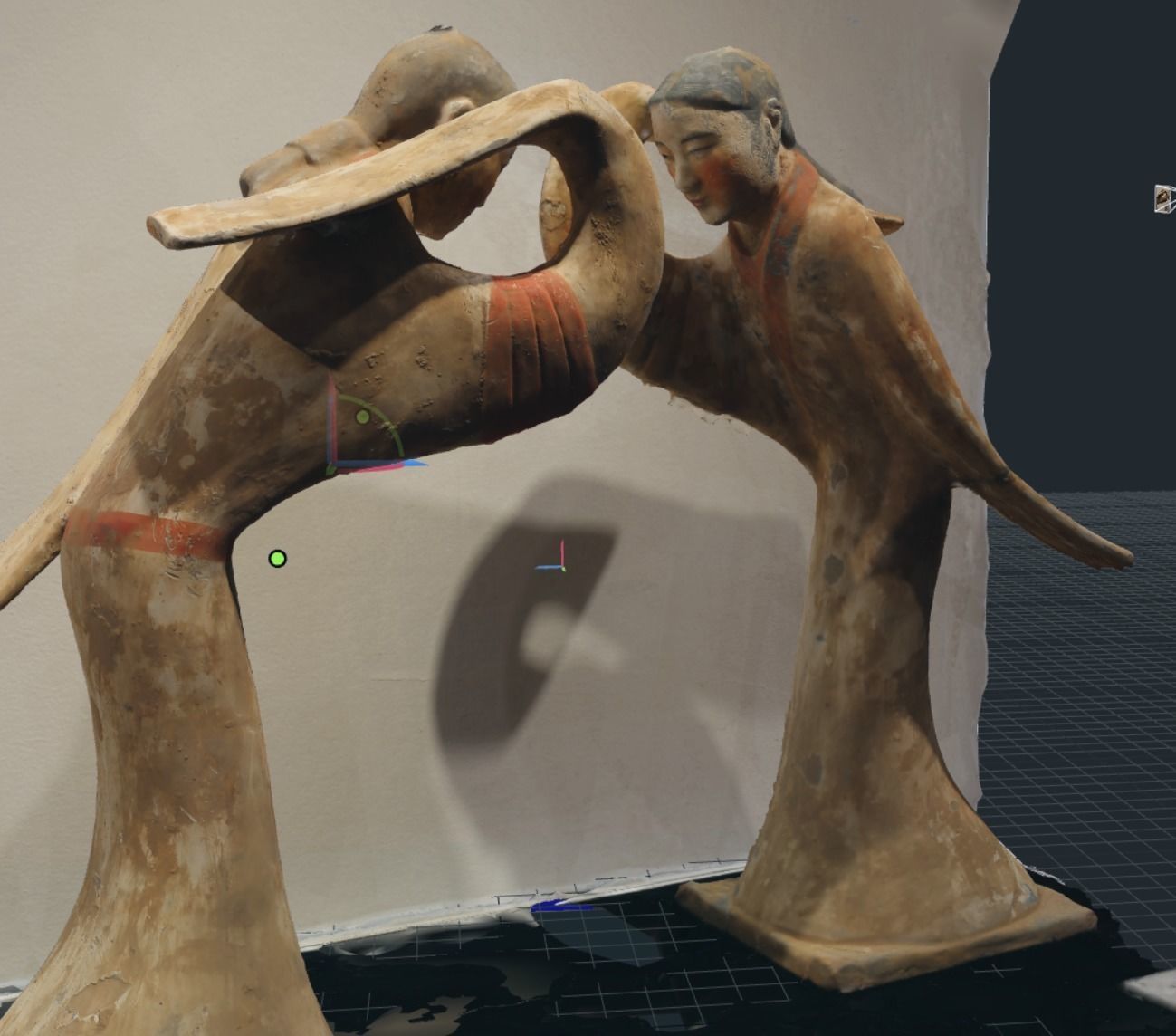 The sculpture of painted pottery figurines in Han Dynasty 3D print model_3