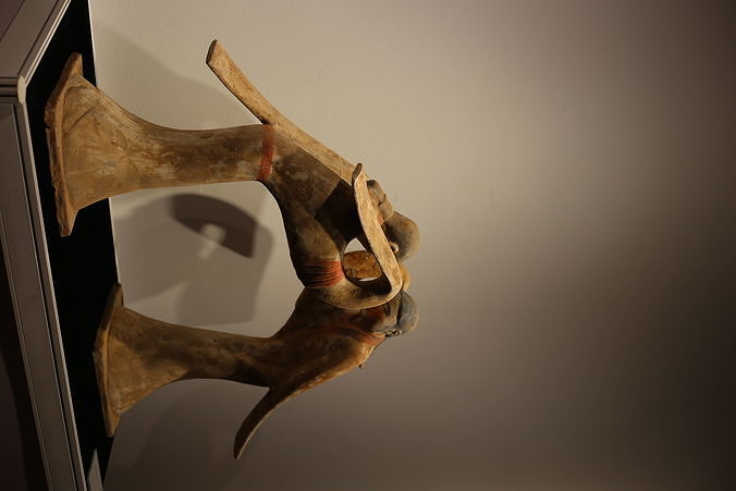 The sculpture of painted pottery figurines in Han Dynasty 3D print model