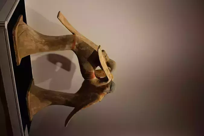 The sculpture of painted pottery figurines in Han Dynasty 3D print model
