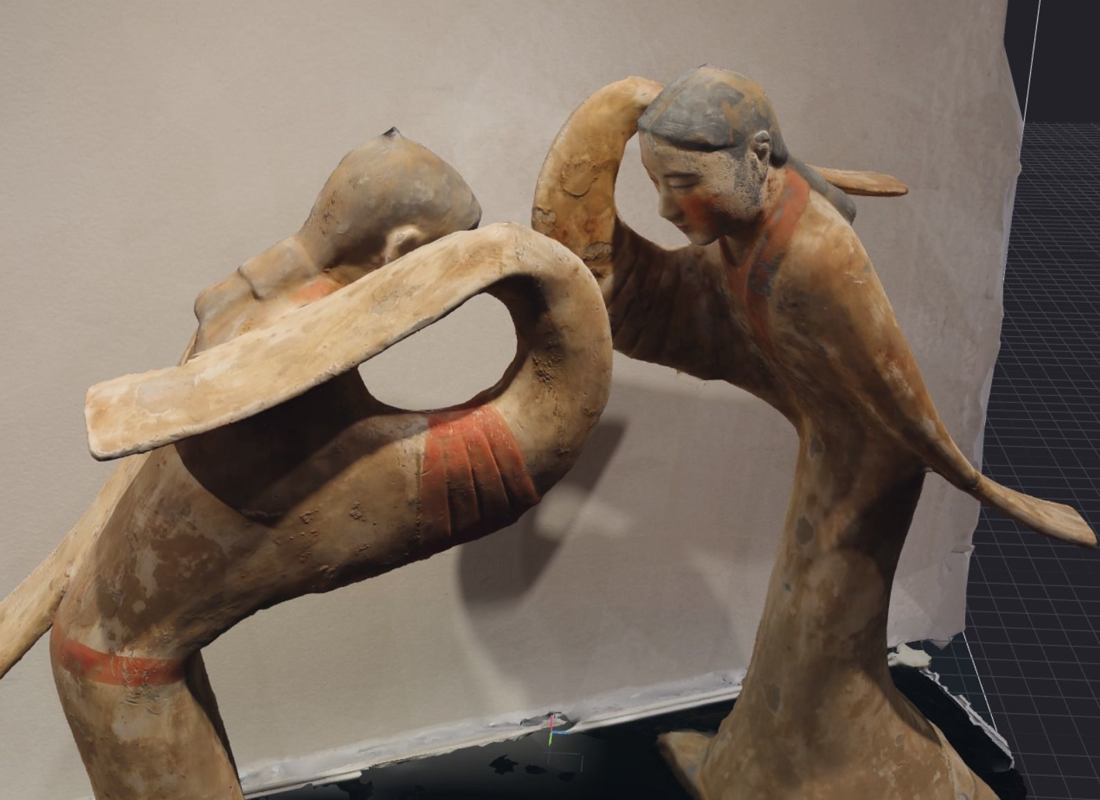 The sculpture of painted pottery figurines in Han Dynasty 3D print model_2