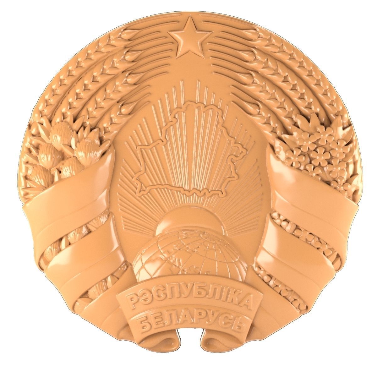 Coat of Arms of the Republic of Belarus 2021 3D print model_2