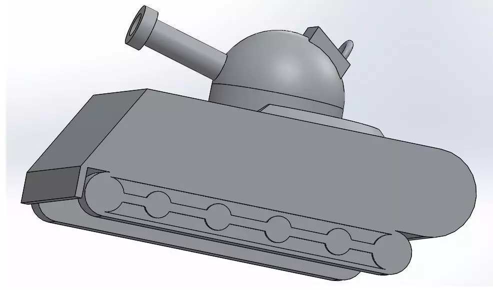 bad tank based of post Free 3D model_0