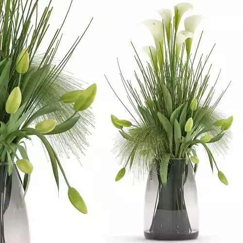 Flower bouquet in a Vase 115 3D model