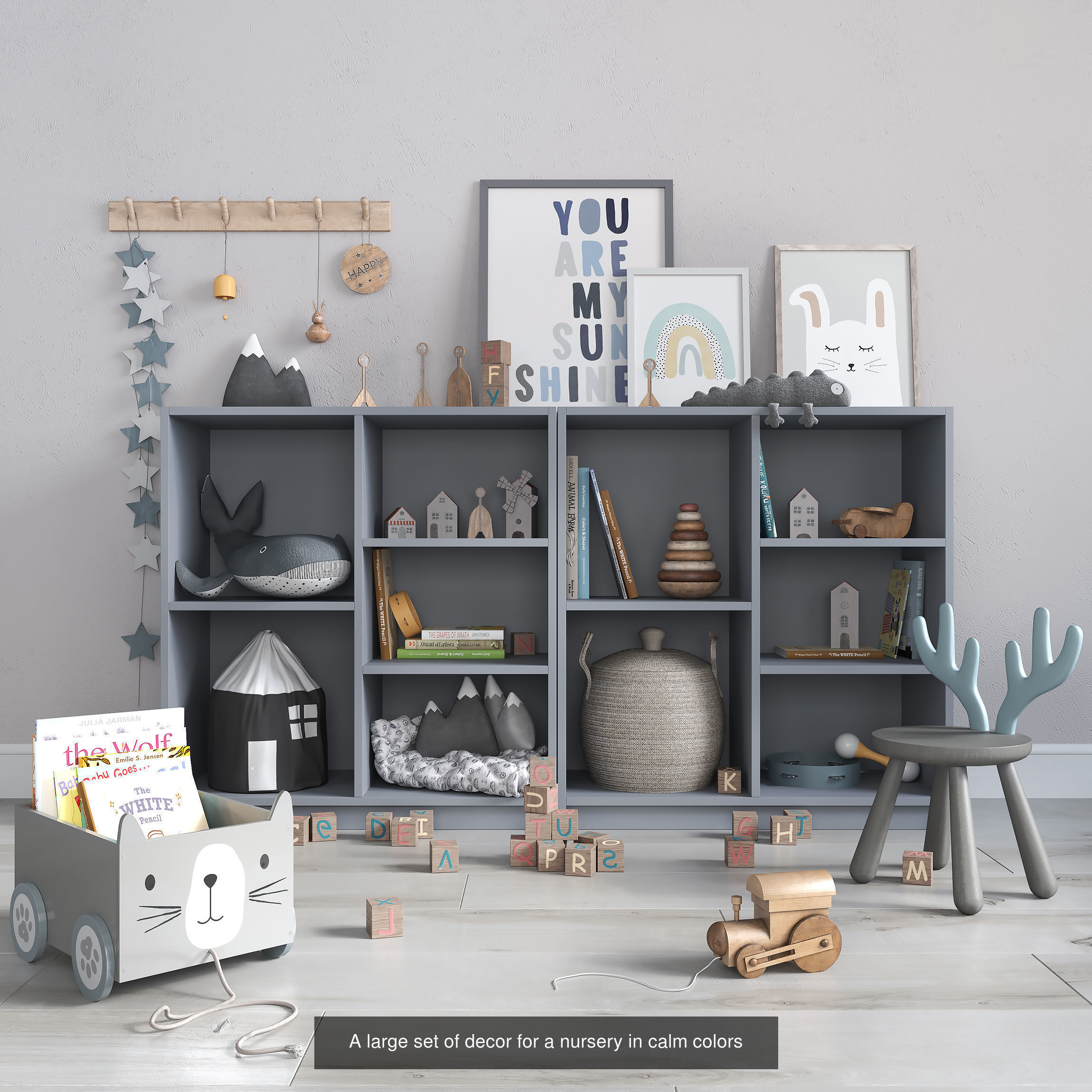 Furniture sets for children rooms 3D Model Collection_5