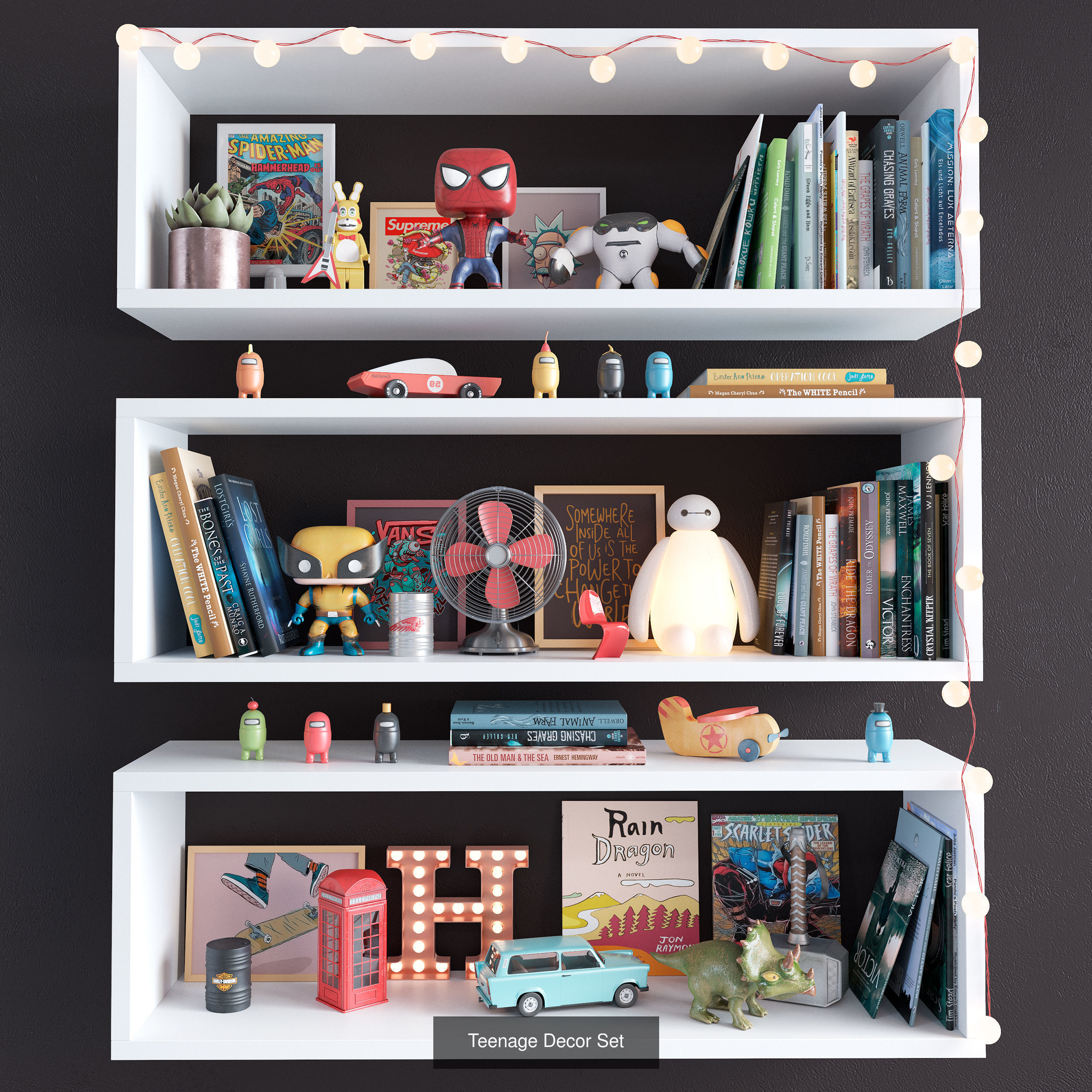 Furniture sets for children rooms 3D Model Collection_6