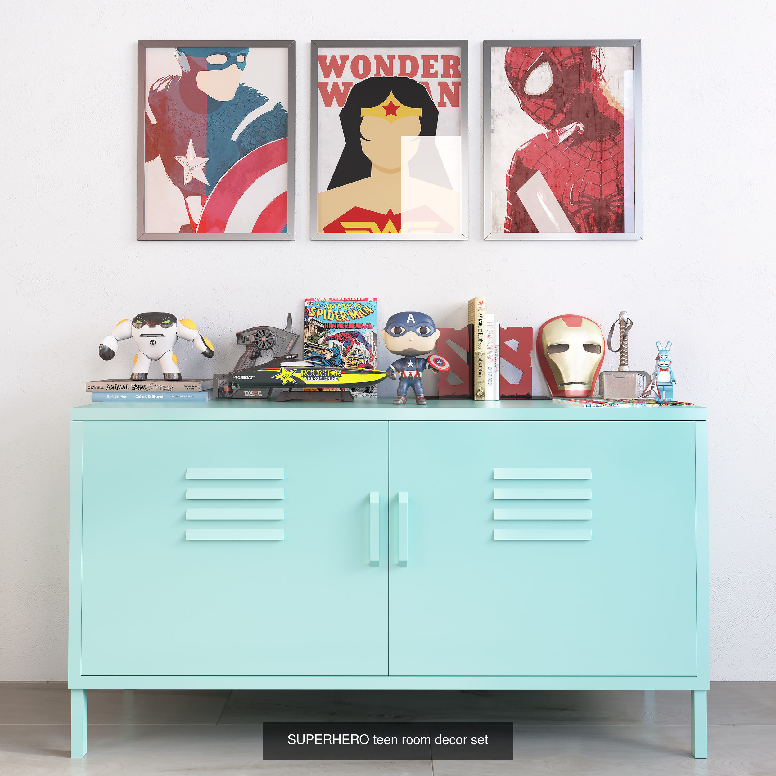 Furniture sets for children rooms 3D Model Collection_8