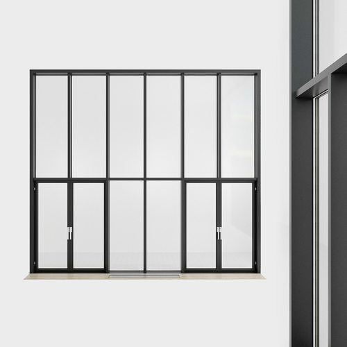 Panoramic windows Door Entrance 106 Low-poly 3D model