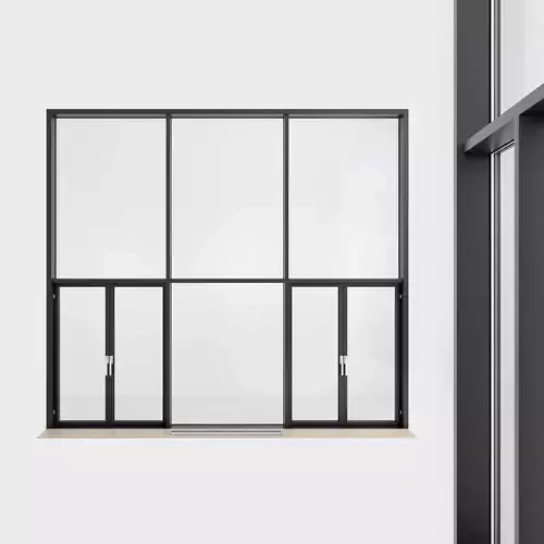 Panoramic windows Door Entrance 104 Low-poly 3D model