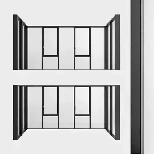Panoramic glazing Stained glass 103 Low-poly 3D model