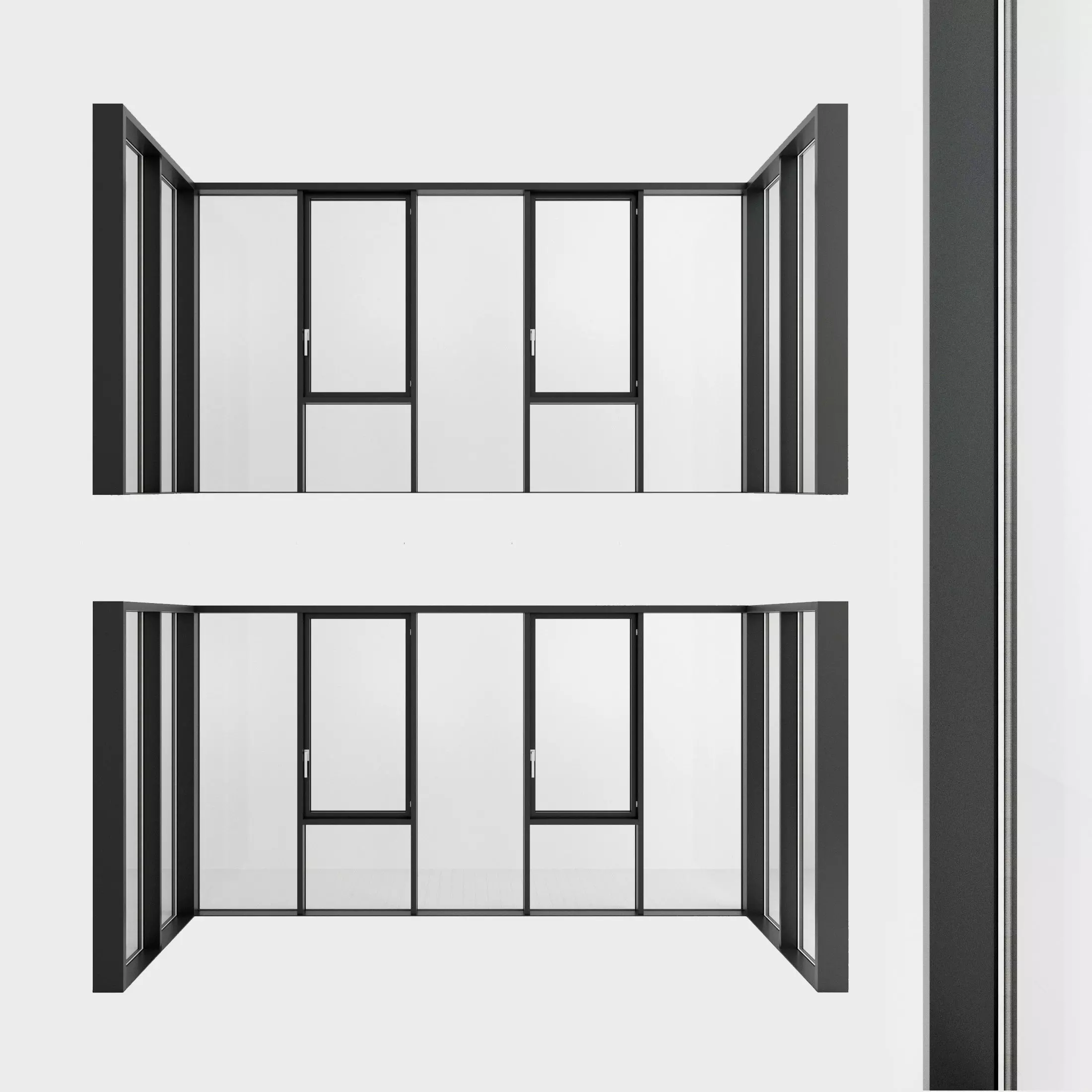 Panoramic glazing Stained glass 103 Low-poly 3D model_0