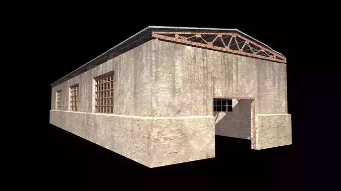 hangar Low-poly 3D model