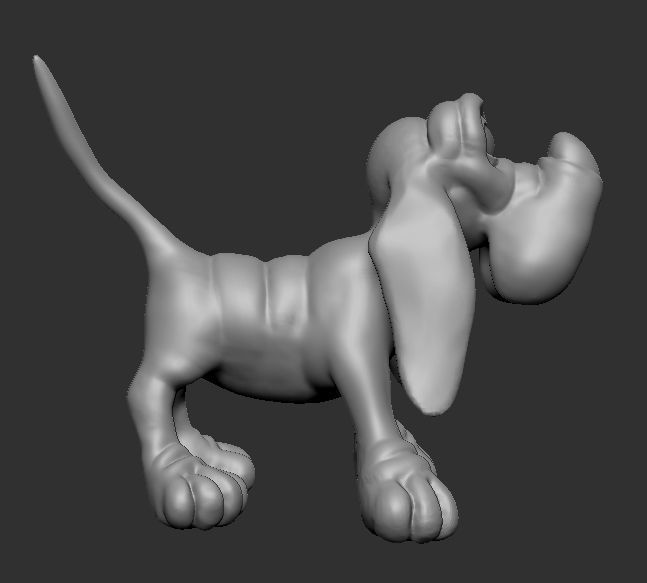 dog hig-poly 3D model_3