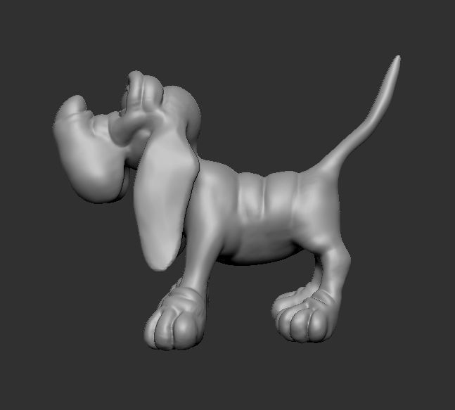dog hig-poly 3D model_2