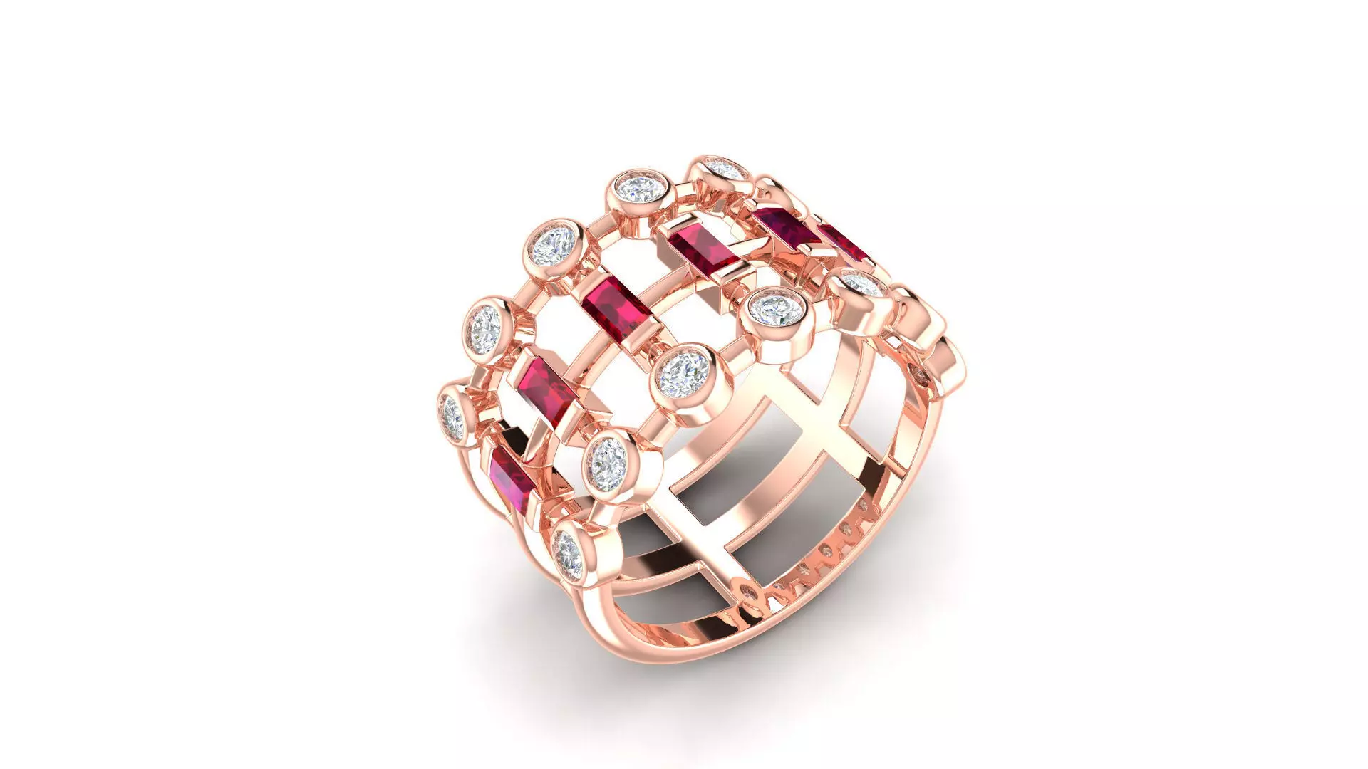 Modern Ring Cocktail Ring 3D print model