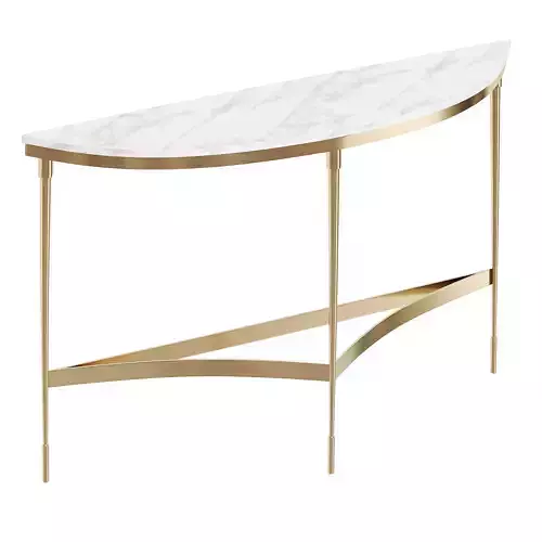 Light gold and marble console table