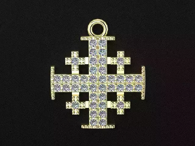 Jerusalem Holy Land Cross 3D print or cnc model