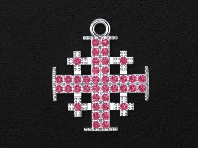 Jerusalem Holy Land Cross 3D print or cnc model 3D print model_5