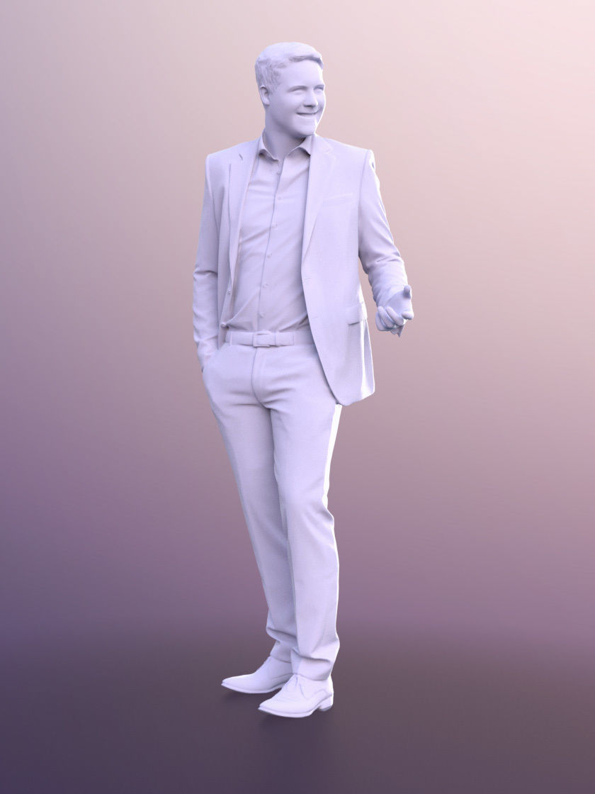 Liam 11124 - Standing Business Man Talking 3D model_4