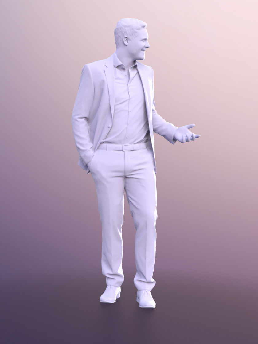 Liam 11124 - Standing Business Man Talking 3D model_5