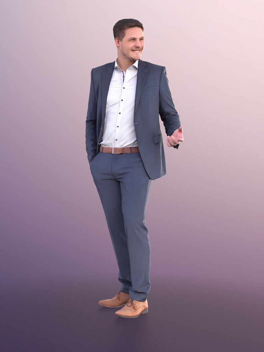 Liam 11124 - Standing Business Man Talking 3D model_2