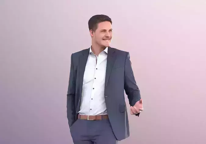 Liam 11124 - Standing Business Man Talking  3D model