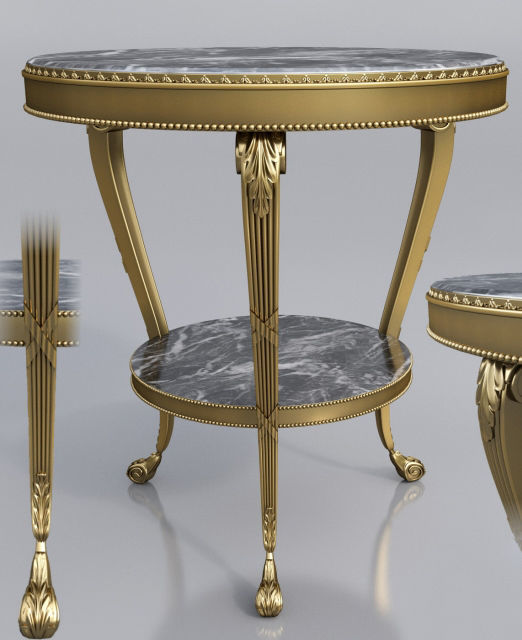 Classic Table Collection Vol 01 15 Items  3D model_9