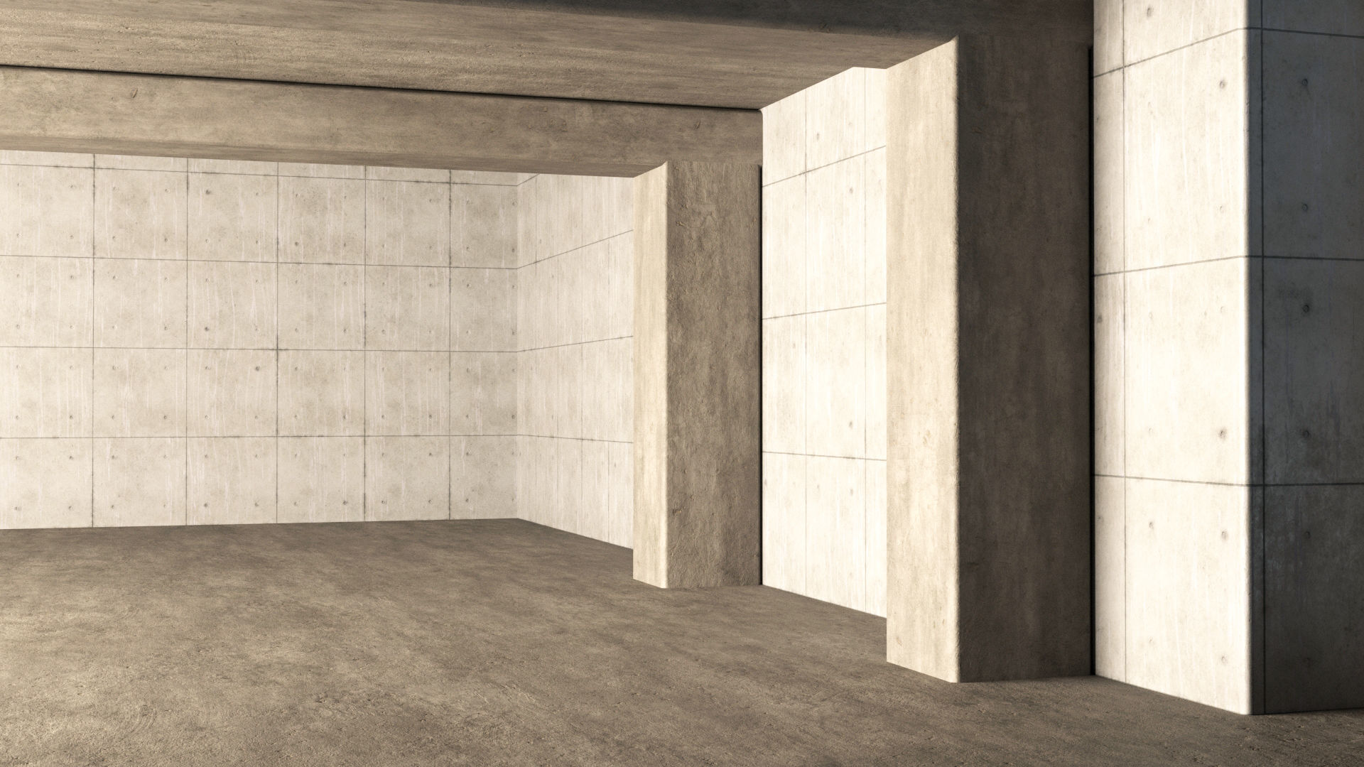 Empty room interior 07 3D model_4