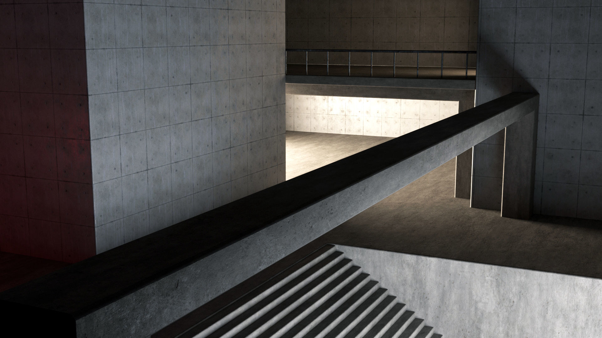 Empty room interior 07 3D model_7