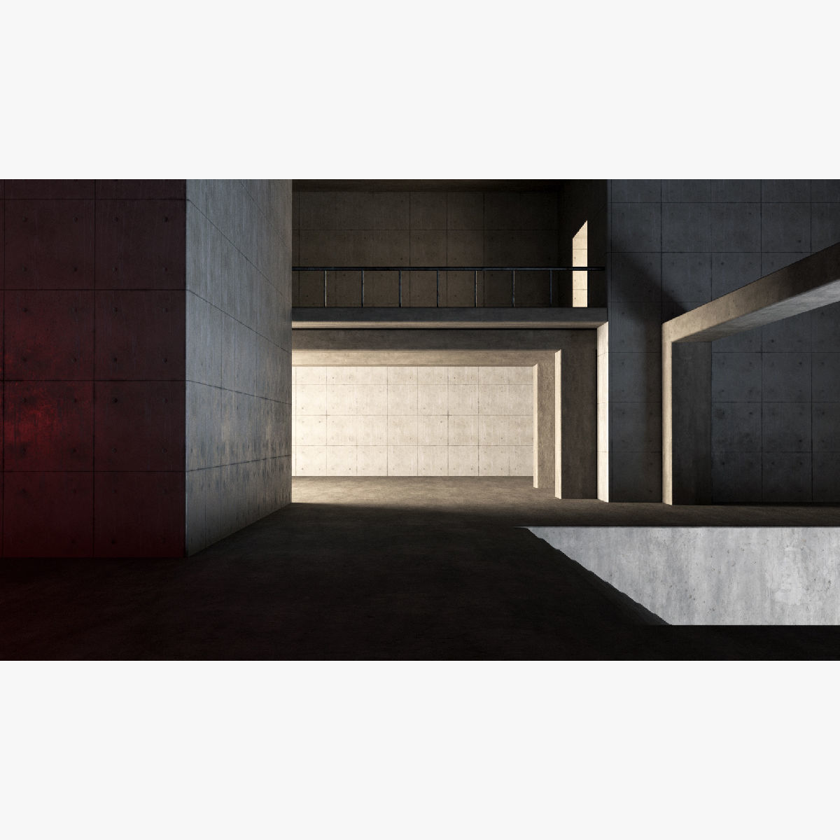 Empty room interior 07 3D model_0