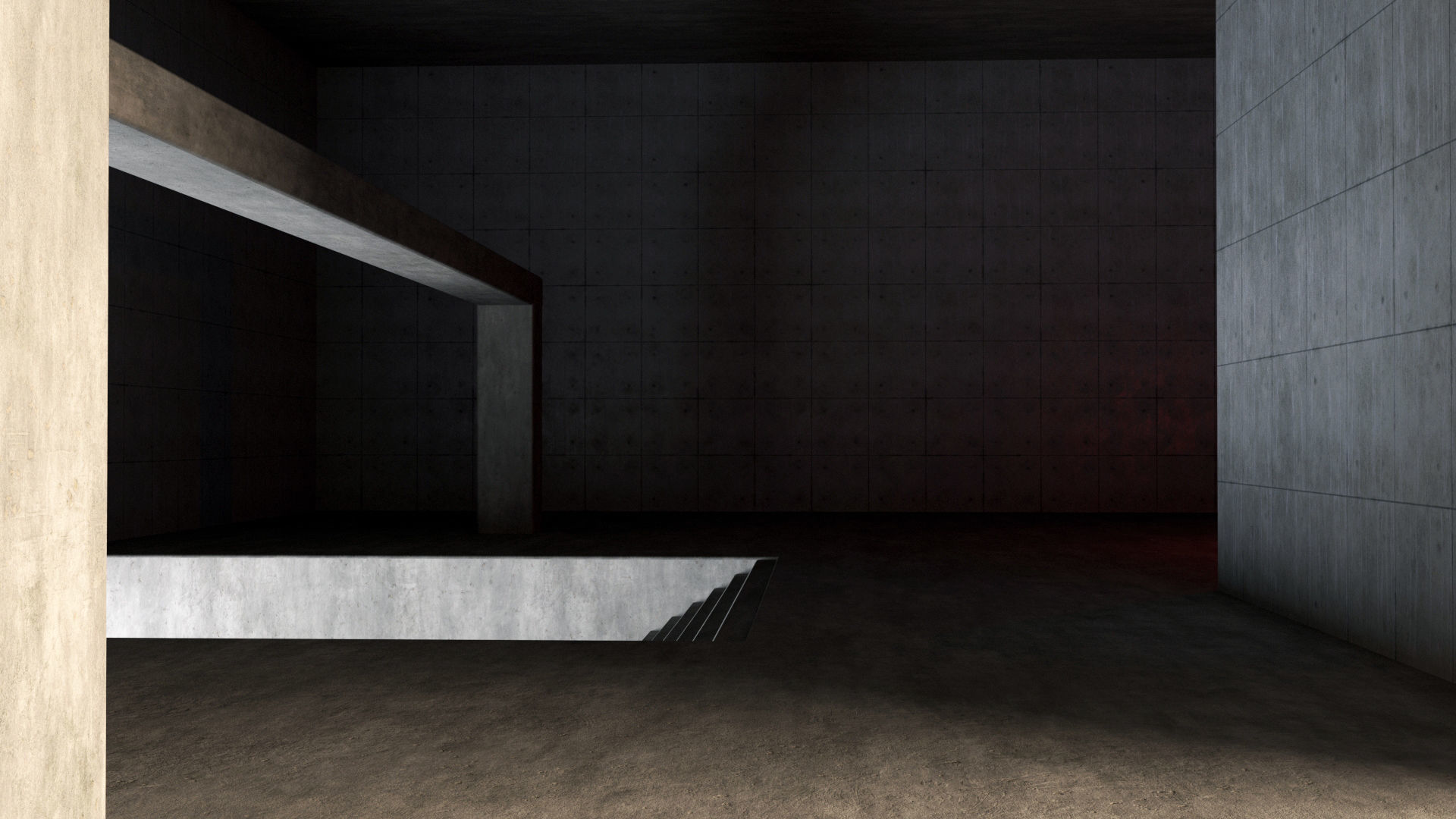 Empty room interior 07 3D model_5