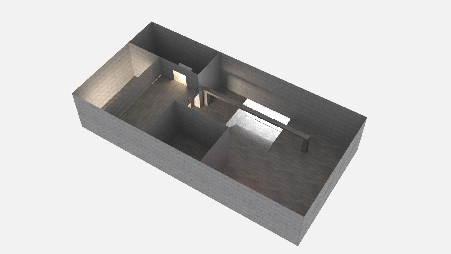 Empty room interior 07 3D model_8