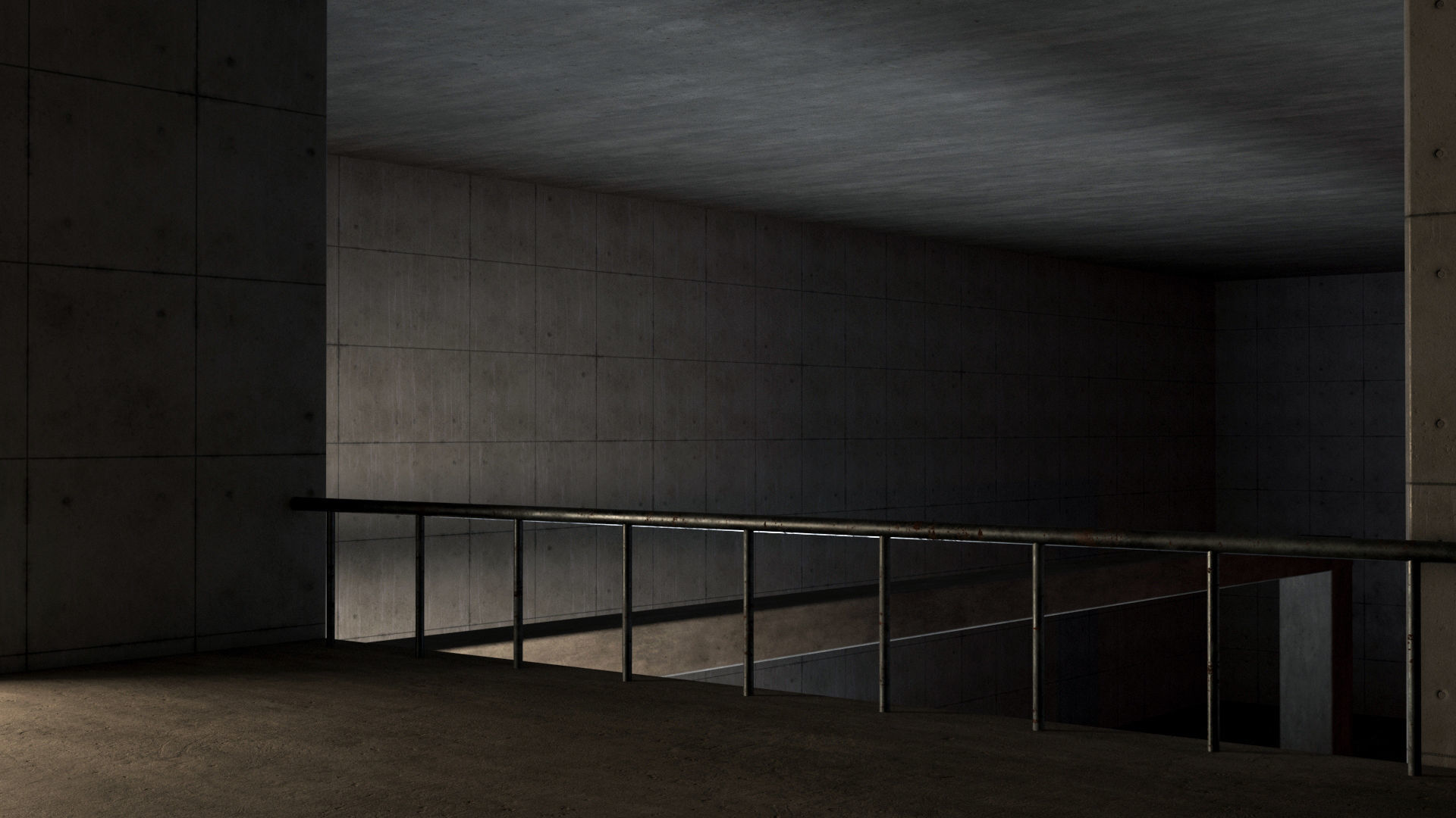 Empty room interior 07 3D model_6