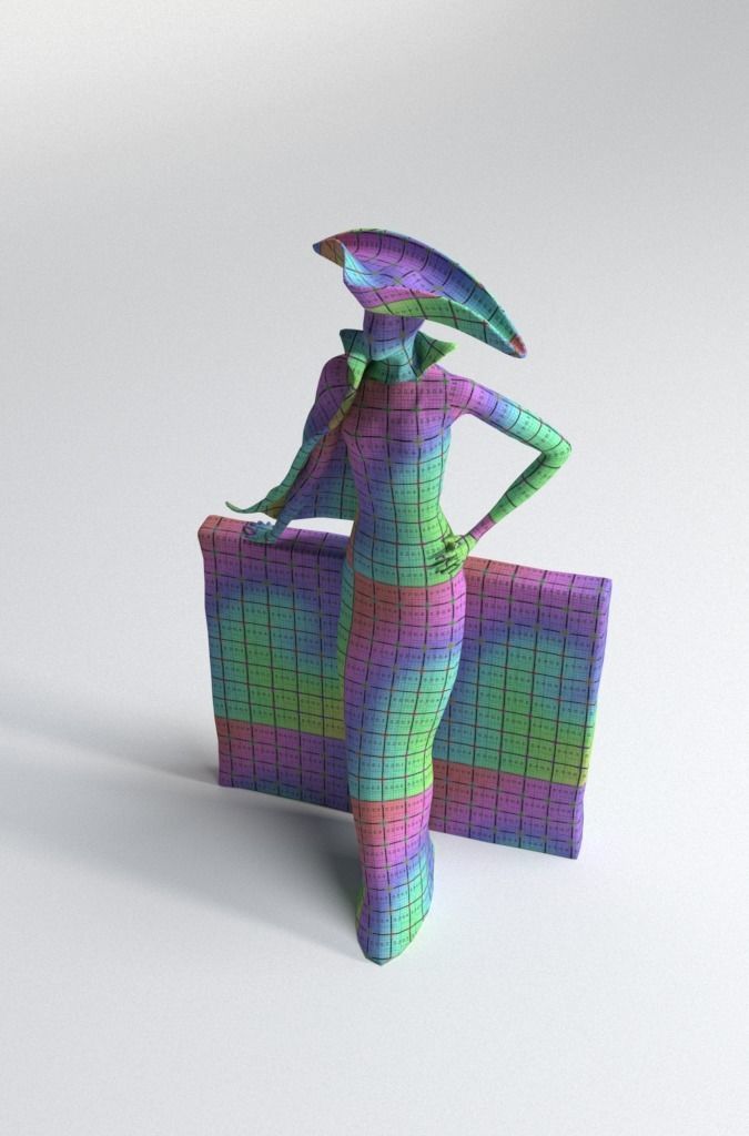 Bronze statuette - 3dsMax V-Ray - PBR - 47 cm - 18 inches 3D model_17