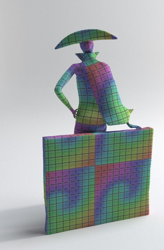 Bronze statuette - 3dsMax V-Ray - PBR - 47 cm - 18 inches 3D model_18